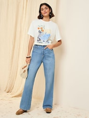 Friends Like These White Crew Neck Boxy Graphic T-Shirt - Image 3 of 4