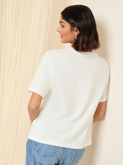 Friends Like These White Crew Neck Boxy Graphic T-Shirt - Image 4 of 4