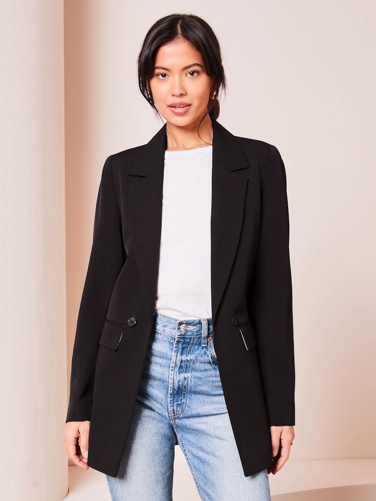 Lipsy Black Relaxed Blazer - Image 1 of 8