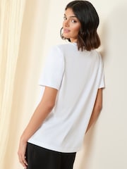 Friends Like These Cream Crew Neck Slogan 100 Cotton Easy TShirt - Image 4 of 4
