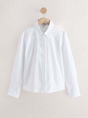 White Fitted Stretch Essential Long Sleeve Shirts 2 Pack - Image 8 of 11