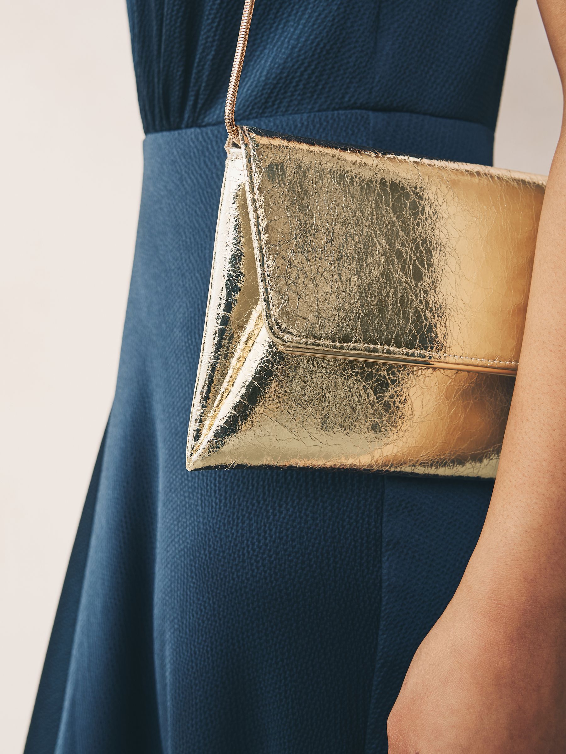 Buy Gold Clutch Bag With Detachable Chain from the Next UK online shop