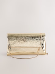Gold Clutch Bag With Detachable Chain - Image 4 of 8
