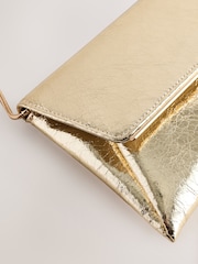 Gold Clutch Bag With Detachable Chain - Image 6 of 8