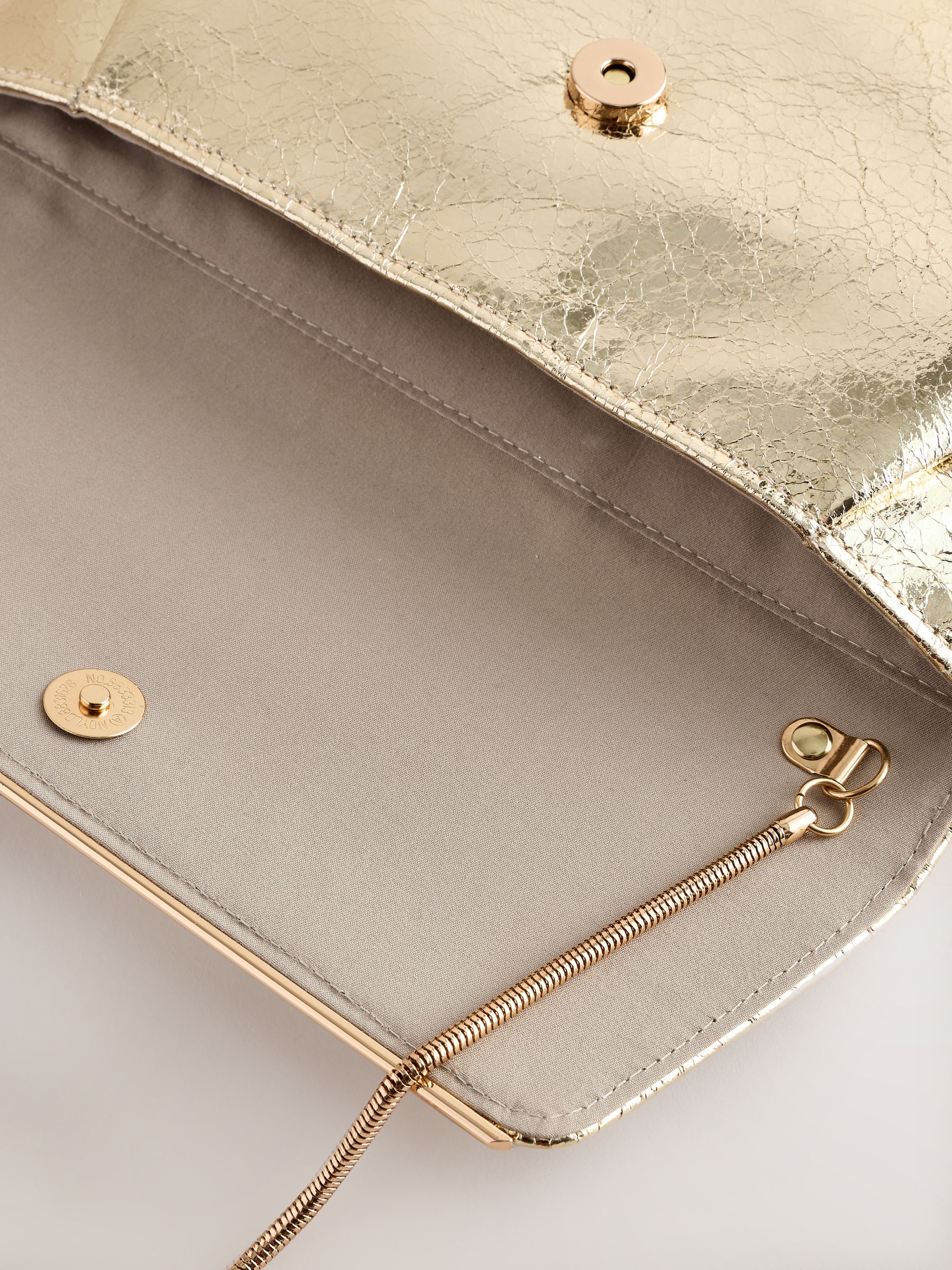 Buy Gold Clutch Bag With Detachable Chain from the Next UK online shop