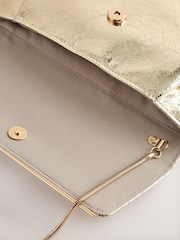 Gold Clutch Bag With Detachable Chain - Image 7 of 8
