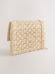 Natural Straw Look Clutch Bag - Image 2 of 5