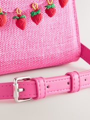 Pink Strawberry Top Handle Bag - Image 7 of 9