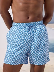 Blue Coral Printed Swim Shorts - Image 1 of 9