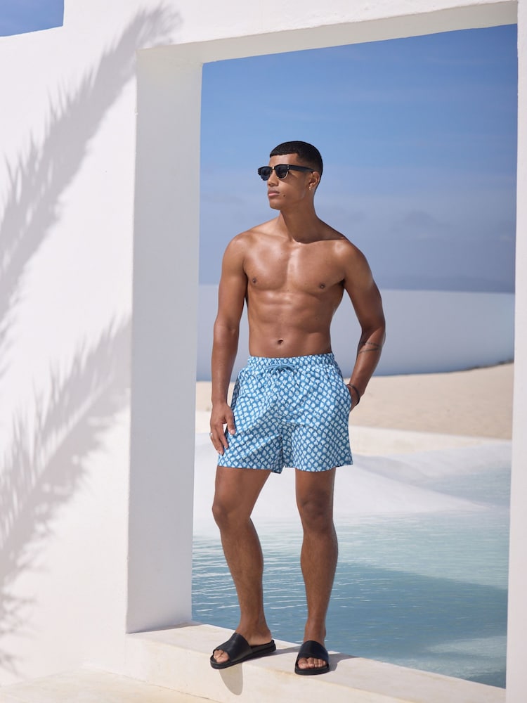 Blue Coral Printed Swim Shorts - Image 2 of 9
