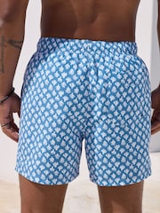 Blue Coral Printed Swim Shorts - Image 3 of 9