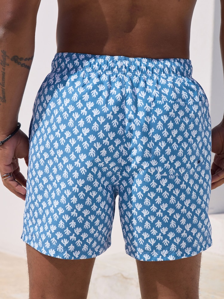 Blue Coral Printed Swim Shorts - Image 3 of 9