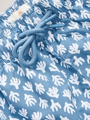 Blue Coral Printed Swim Shorts - Image 8 of 9