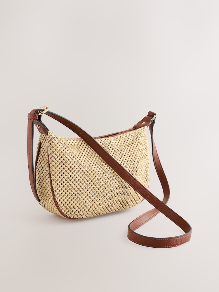 Natural Raffia Sling Bag - Image 5 of 5