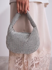 Silver Sparkle Hand Held Bag - Image 1 of 10