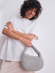 Silver Sparkle Hand Held Bag - Image 3 of 10
