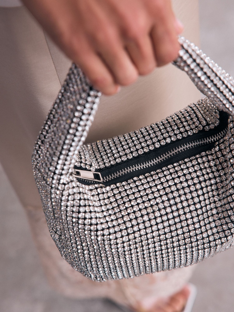 Silver Sparkle Hand Held Bag - Image 5 of 5