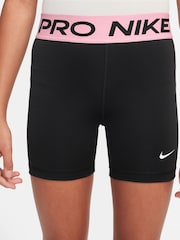 Nike Black Soft Pink 3 Inch Dri-FIT Pro Shorts - Image 1 of 3
