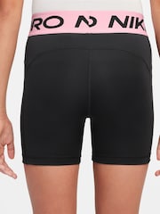Nike Black Soft Pink 3 Inch Dri-FIT Pro Shorts - Image 2 of 3