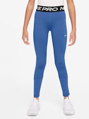 Blau - Nike Dri-FIT Pro Leggings mit hohem Bund - Bild 1 von 3