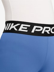 Blau - Nike Dri-FIT Pro Leggings mit hohem Bund - Bild 3 von 3
