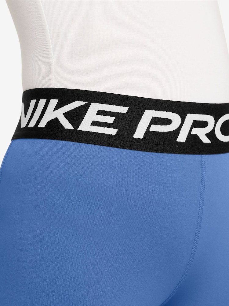 Blau - Nike Dri-FIT Pro Leggings mit hohem Bund - Bild 3 von 3