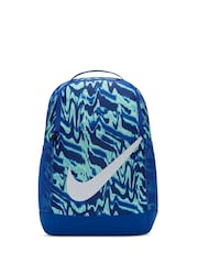 Nike Royal Blue All-Over Print Brasilia Backpack - Image 1 of 8