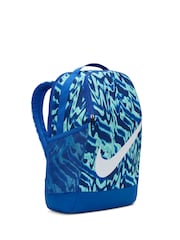 Nike Royal Blue All-Over Print Brasilia Backpack - Image 3 of 8