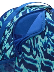 Nike Royal Blue All-Over Print Brasilia Backpack - Image 5 of 8