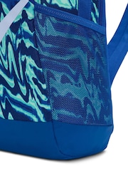Nike Royal Blue All-Over Print Brasilia Backpack - Image 7 of 8