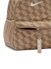 Nike Brown Mini All Over Print Brasilia JDI Backpack - Image 6 of 7