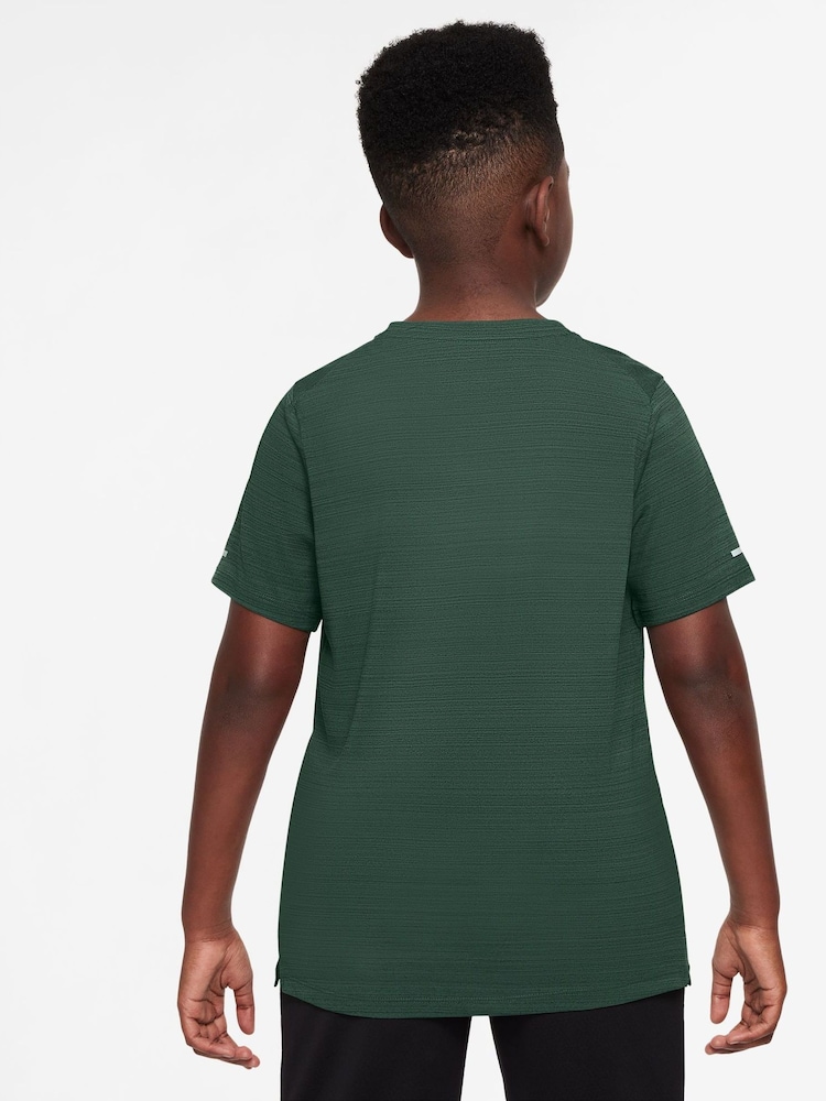Nike Fir Green Dri-FIT Miler Training Top - Image 2 of 4