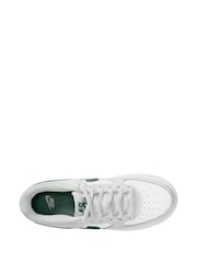 Nike White/Fir Green Youth Air Force 1 Trainers - Image 3 of 4