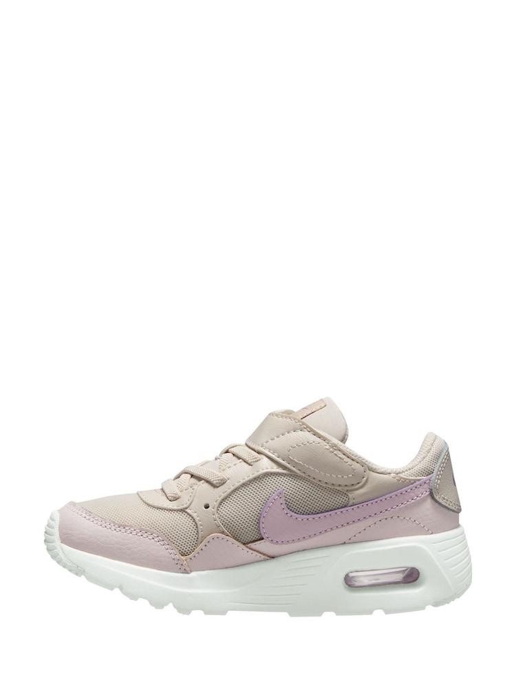 Nike Natural and Pink Junior Air Max SC Trainers - Image 2 of 4
