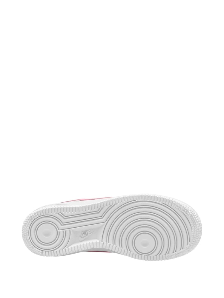 Nike White/Soft Pink Youth Air Force 1 Trainers - Image 4 of 4 Nike White/Soft Pink Youth Air Force 1 Trainers - Image 4 of 4