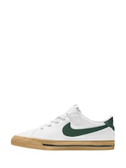 Nike White Fir Green Junior Court Legacy Trainers - Image 2 of 3