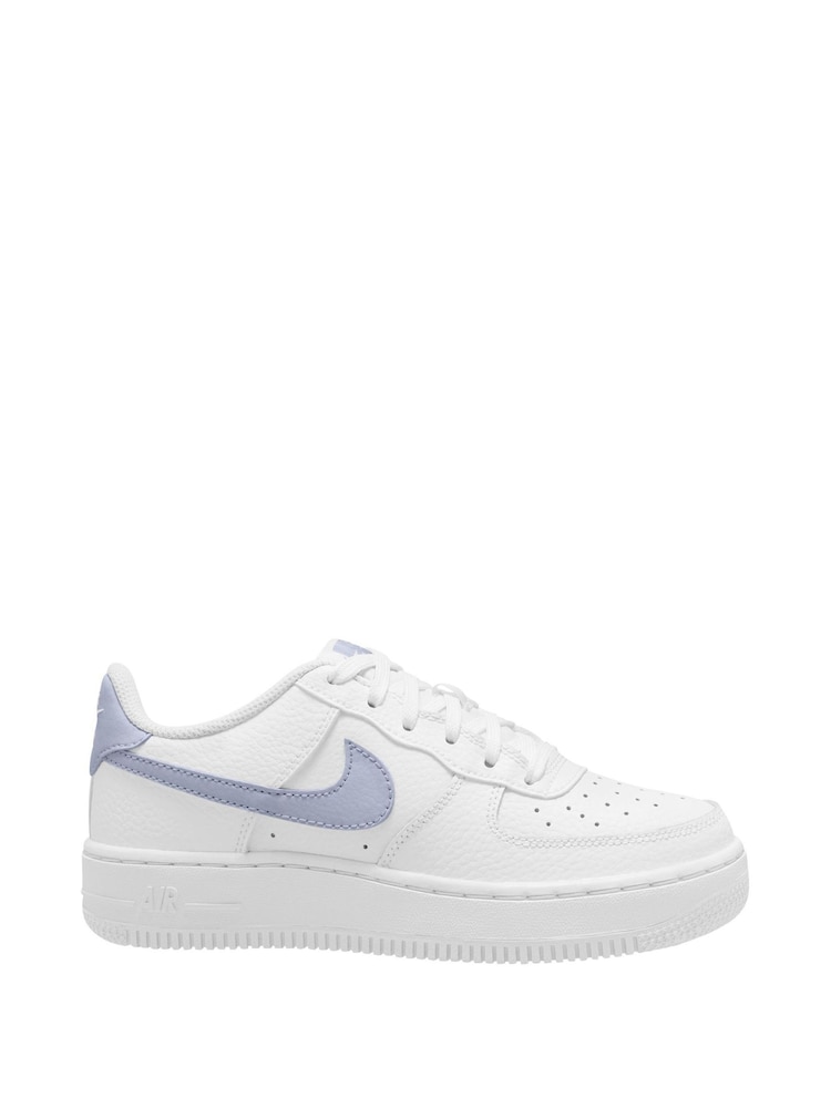White Ghost Grey - Zapatillas de deporte Air Force 1 para jóvenes de Nike - Imagen 1 de 4