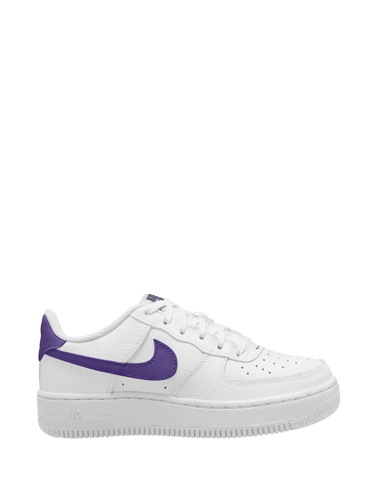 Bela sodišče vijolična - Nike Youth Air Force 1 Trenerji - Slika 1 iz 4