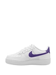 Bela sodišče vijolična - Nike Youth Air Force 1 Trenerji - Slika 2 iz 4