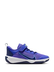 Nike University Blue/White Junior Omni Court Trainers - Image 1 of 9