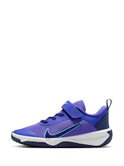 Nike University Blue/White Junior Omni Court Trainers - Image 2 of 9