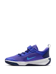 Nike University Blue/White Junior Omni Court Trainers - Image 4 of 9