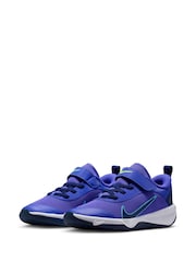 Nike University Blue/White Junior Omni Court Trainers - Image 5 of 9