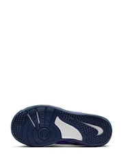 Nike University Blue/White Junior Omni Court Trainers - Image 9 of 9