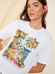 Friends Like These Ivory Crew Neck Boxy Graphic T-Shirt - Image 2 of 4