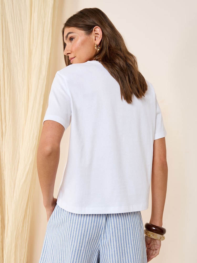 Friends Like These Ivory Crew Neck Boxy Graphic T-Shirt - Image 4 of 4