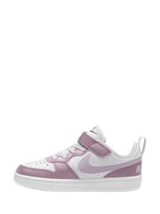 Nike White/Pink Plum Junior Court Borough Low Recraft Trainers - Image 2 of 4