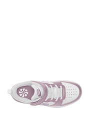 Nike White/Pink Plum Junior Court Borough Low Recraft Trainers - Image 3 of 4