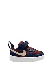Nike Dark Team Red/Navy Infant Court Borough Low Recraft Trainers - Image 1 of 4