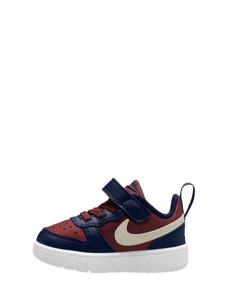Nike Dark Team Red/Navy Infant Court Borough Low Recraft Trainers - Image 2 of 4